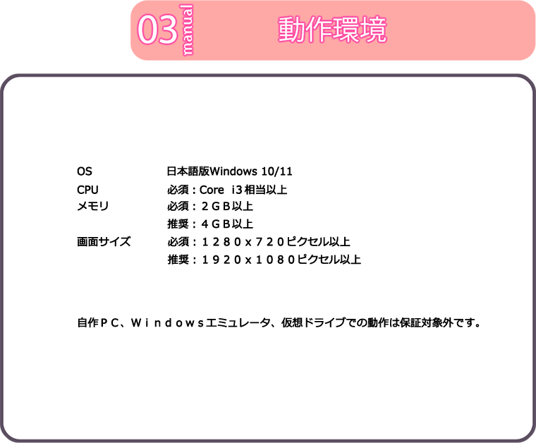 動作環境
